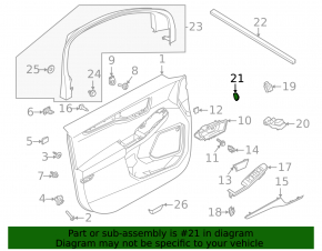 Front Right Door Lock Button Ford Escape MK4 20-