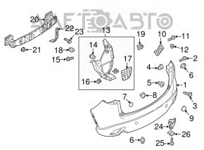 Rear bumper mount left Mazda CX-5 13-16