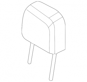 Rear right headrest for Ford Escape MK4 20-22 leather, beige with black