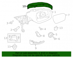 Left mirror cover for Land Rover Range Rover Evoque 2020-23