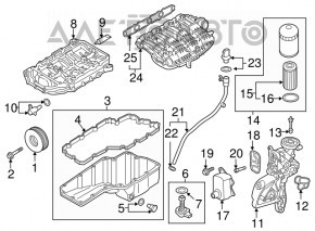Oil pan for Audi Q5 80A 18-20 2.0T