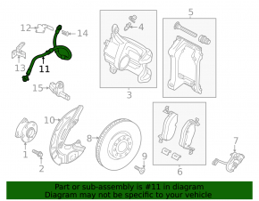 Front left brake hose Volkswagen ID.4 23-25 RWD