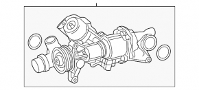 Water pump for Infiniti Q60 2017-2018 2.0