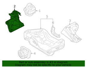 Engine mount bracket right BMW X5 F15 14-18 4.4T