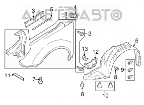 Subaru b9 Tribeca front left wing