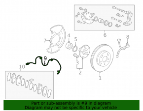 ABS sensor front left Acura ILX 13-