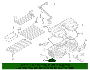 Battery bracket VVB left lower BMW 5 G30 18- 530e hybrid