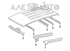 Metal roof Toyota Highlander 01-07