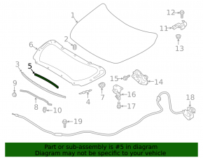 Front Hood Seal Nissan Altima 19-24