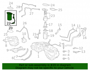 Fuel level sensor Lexus IS 14-24