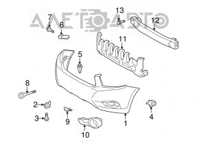Fog light frame right Toyota Highlander 08-10