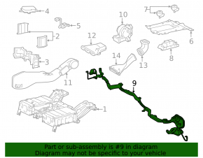 High-voltage cable through the entire body of the Lexus NX300h 15-21