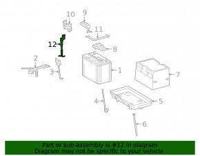Lexus LS460 LS600h 07-17 battery negative terminal