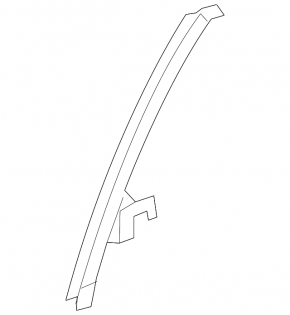Rear left door glass guide Hyundai Ioniq 17-22