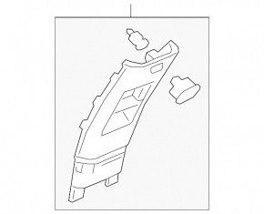 Left center pillar trim, upper belt, Honda Accord 18-22, dark gray
