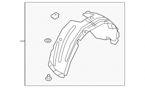Front right fender liner Kia Sorento 19-20 usa rest, plastic