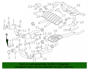 Bracket for the inlet pipe left Porsche Cayenne 958 11-17 Hybrid