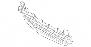 Mercedes C-class W205 300/350e/350h/400 15-18 AMG front bumper lower grille, black