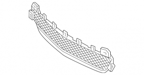 Mercedes C-class W205 300/350e/350h/400 15-18 AMG front bumper lower grille, black