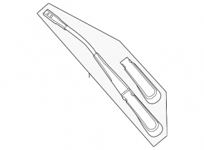 Left windshield wiper arm for Mercedes X247 GLB 20-26