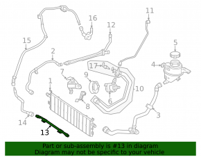 Cooling pipe VVB Mercedes GLC-class X254 43/63 AMG 24-25