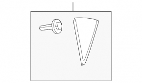 Triangle corner of the rear left door Mazda 3 14-18 BM