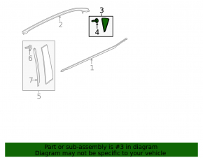 Triangle corner of the rear left door Mazda 3 14-18 BM