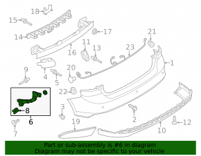 Rear bumper mount outer left Ford Focus mk3 11-14 prerest 5d