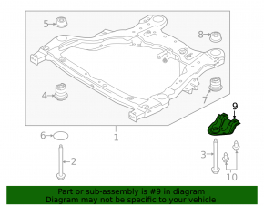 Front left subframe burr Ford Explorer 11-19