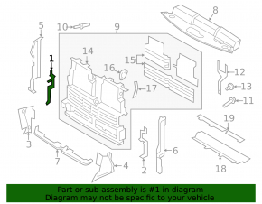 Right radiator deflector for Ford Edge 15-18 2.0T 2.7T