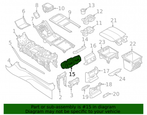 Land Rover Range Rover Velar 18-23 Black Center Console Air Deflector