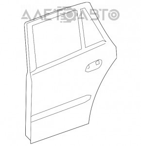 Door bare rear left Mercedes X164 GL