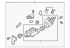 Thermostat housing Kia Sorento 14-15 3.3