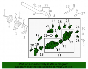 Thermostat housing Kia Sorento 14-15 3.3
