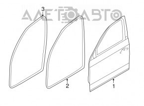 Bare front left door BMW 3 F30 12-18