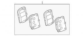 JNBK rear brake pads for Lexus GS300 GS350 GS430 GS450h 06-06