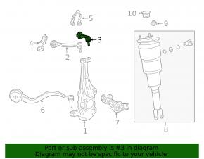 Upper control arm, front left, rear, Lexus LS 18-23 RWD