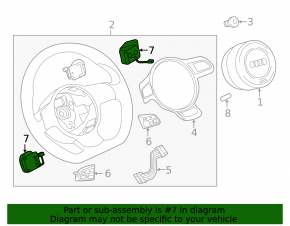 Steering wheel paddle shifters Audi Q5 8R 09-17