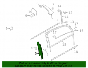 Door trim, rear left, front side, Audi A8 19-25