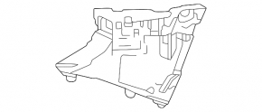 Left front bumper mount, inner frame, Toyota Land Cruiser 24-26