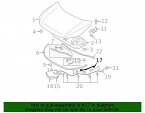 Support bonnet stop Mitsubishi Eclipse Cross 18-20