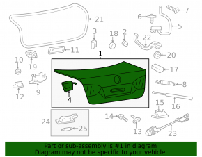 Trunk lid VW Jetta 15-18 USA