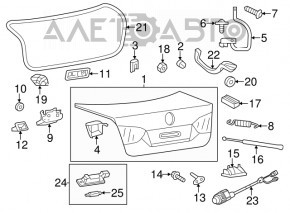 Trunk lid VW Jetta 15-18 USA