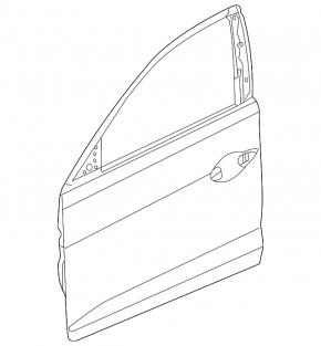 Door bare front right Acura ILX 13-22 black NH731P, dented, poked