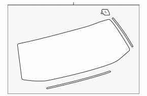 Rear glass trunk door Toyota Prius V 12-17 scratches