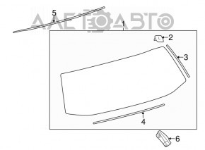 Rear glass trunk door Toyota Prius V 12-17 scratches