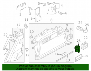 Rear seat folding buttons VW Touareg 11-14