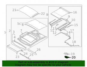 Sunroof motor Kia K5 21-24