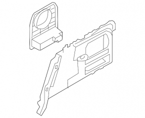 Left arch trim for Hyundai Ioniq 17-19 HEV, black, with subwoofer
