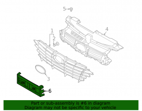 Front license plate area Hyundai Sonata 20-22 SE